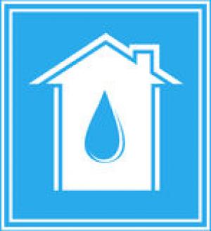 Water Drop in a House Icon